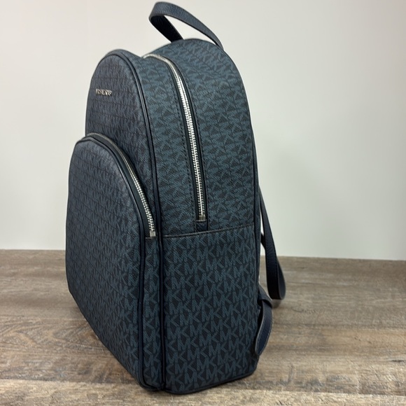 Michael Kors Abbey Large Backpack Admiral MK Logo PVC Leather Trim NWT $448 main image 11
